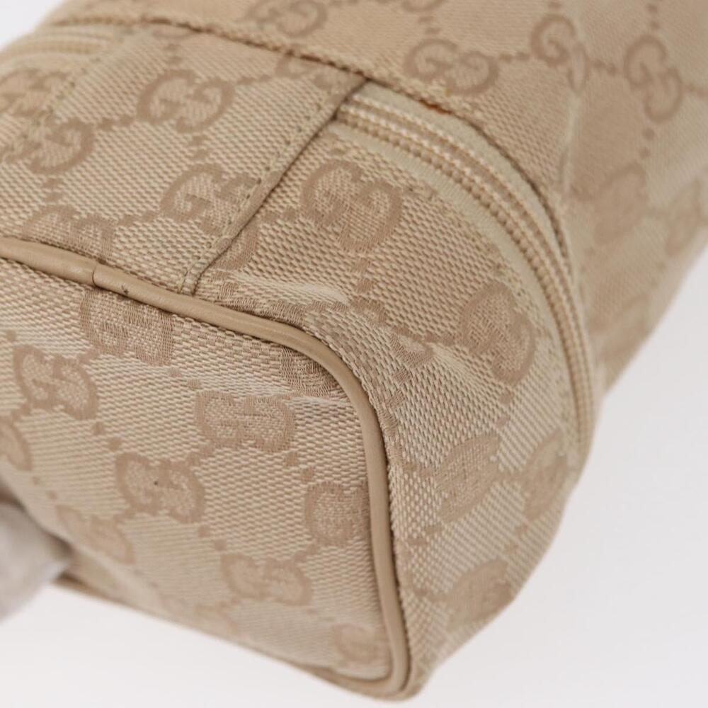 GUCCI GG Canvas Pouch Beige Silver 039 1054 Auth 154448 - Picture 16 of 16